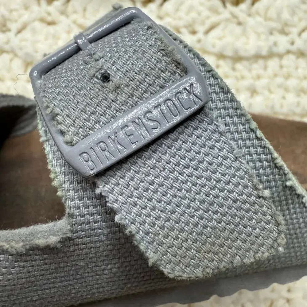 BIRKENSTOCK Kid's 170 27 US 9 9.5 Arizona Banded Buckle Vegan Sandal Shoes Gray